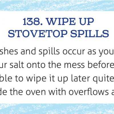 Wipe Up Stovetop Spills
