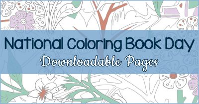 National Coloring Book Day Printable Pages