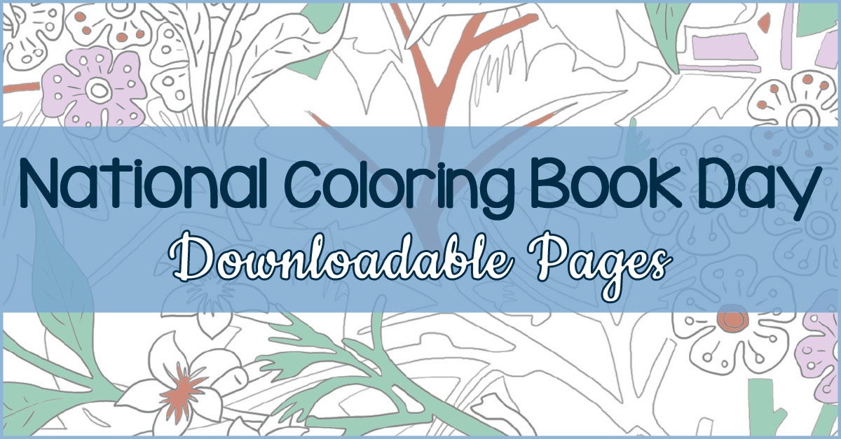 National Coloring Book Day Printable Pages - Thunder Bay Press