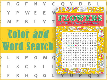 Flowers Coloring Book and Word Search